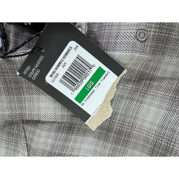New Under Armour UA Tradesman Flex Flannel Shirt Mens Large L Snap Button Up NWT - Picture 2 of 13